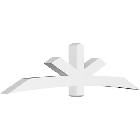 Ekena Millwork Alberta Architectural Grade PVC Gable Bracket, 108"W x 27"H x 6"D x 6"F, 6/12 Pitch GBP108X27X0606ALB00